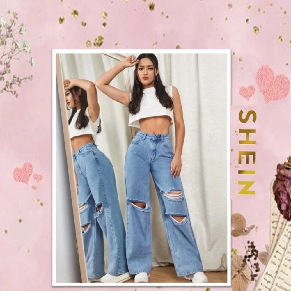 Shein  Wide Leg Jeans